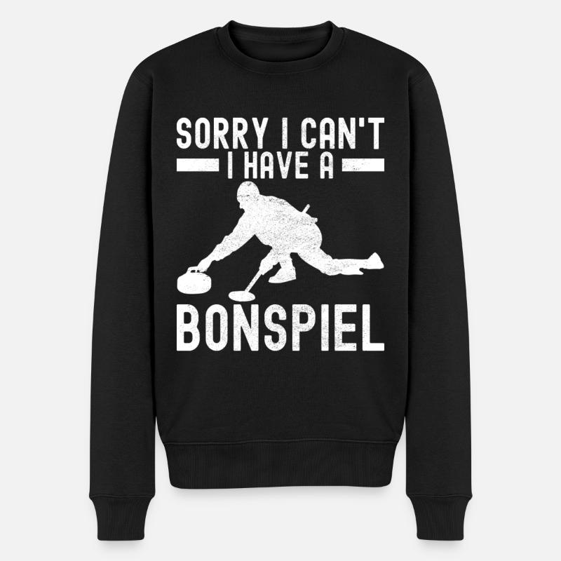 Joueurs de curling - Pull Premium bio Homme - noir