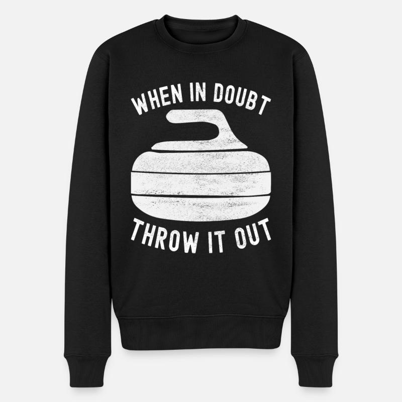 Joueurs de curling - Pull Premium bio Homme - noir