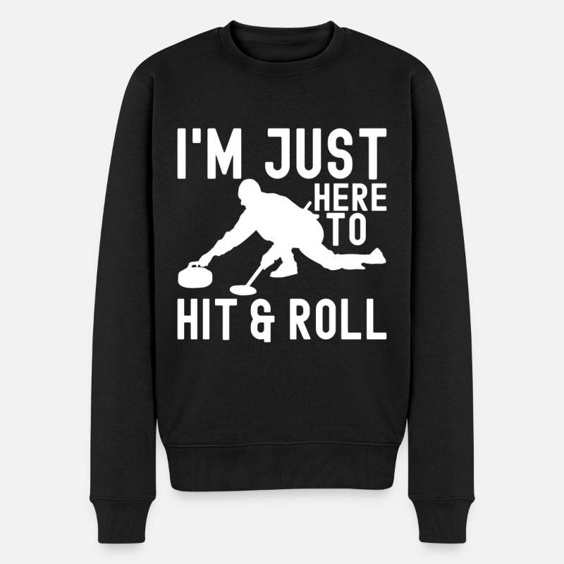Joueurs de curling - Pull Premium bio Homme - noir