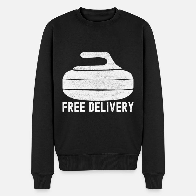 Joueurs de curling - Pull Premium bio Homme - noir