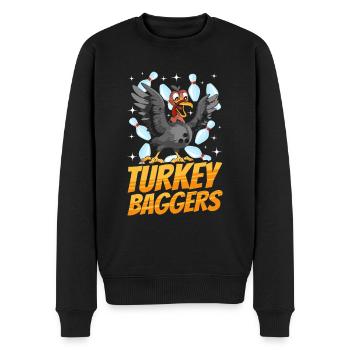 Thanksgiving Bowl Bowler Strike Pin Sport Bowling - Männer Premium Bio Pullover - Schwarz - Vorne - Nico (187cm)