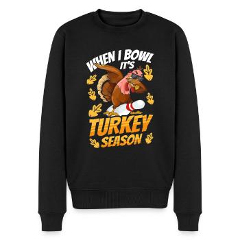 Thanksgiving Bowl Bowler Strike Pin Sport Bowling - Männer Premium Bio Pullover - Schwarz - Vorne - Nico (187cm)