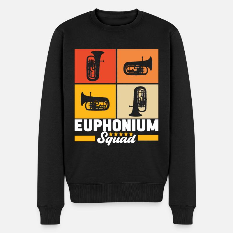 Euphonium Bariton Tenorhorn - Männer Premium Bio Pullover - Schwarz