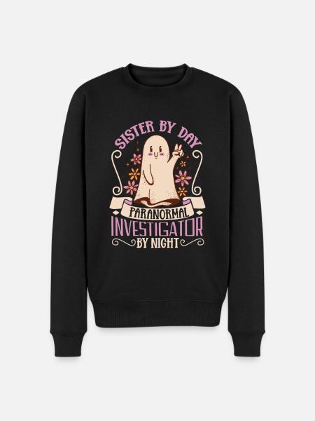 Sister is a ghost hunter - Men's Premium Organic Jumper - black