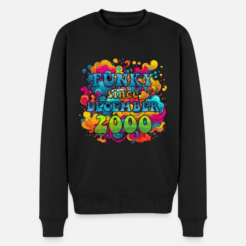Funky Birthday: Décembre 2000 - Psychadelic - Pull Premium bio Homme - noir