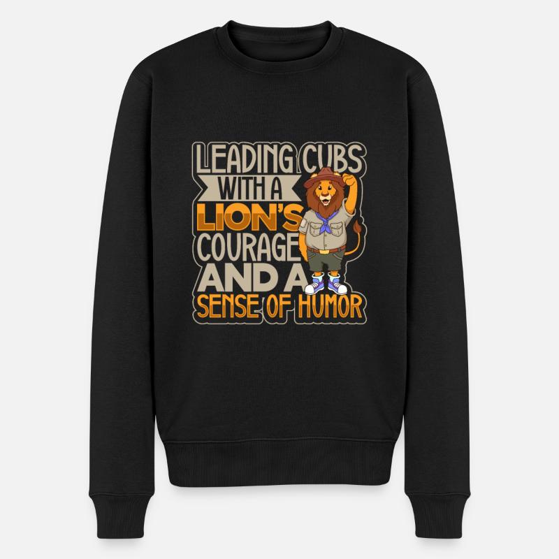 Lion - Instructeur scout - Pull Premium bio Homme - noir