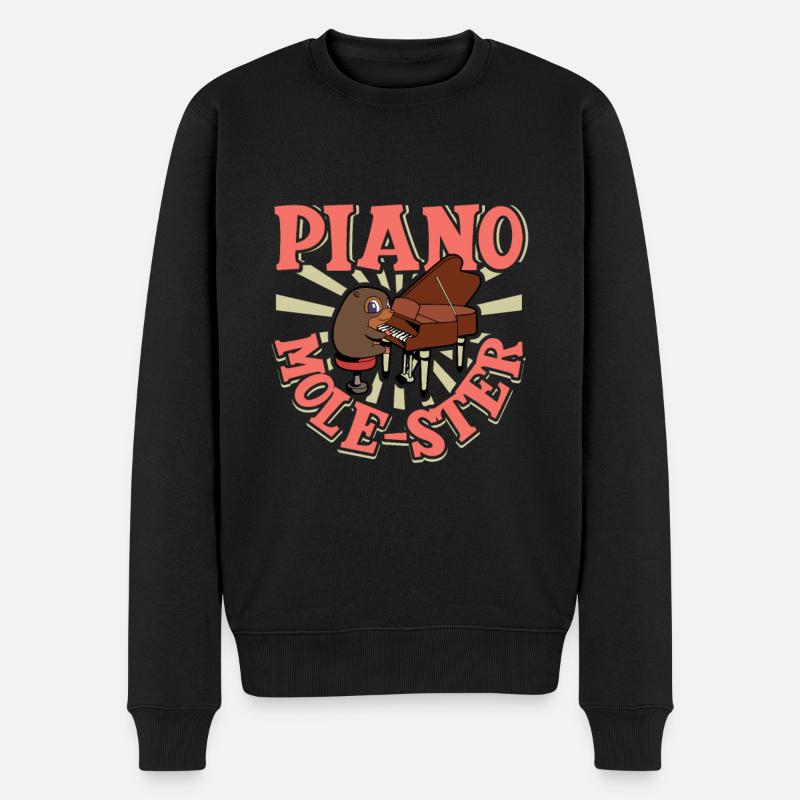 Piano Mole-ster - Taupe au piano - Pull Premium bio Homme - noir