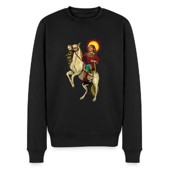 Slavic god Chors - Men's Premium Organic Jumper - black - Front - Nico (187cm)
