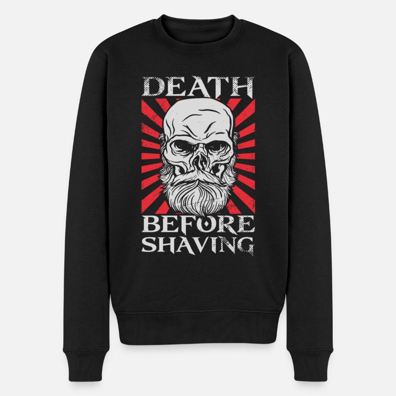 Beard Lover Bearded Man Death - Männer Premium Bio Pullover - Schwarz