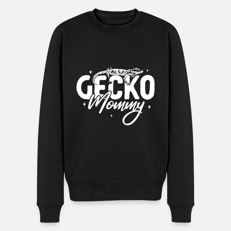 Geckobesitzer - Gecko Mama - Männer Premium Bio Pullover - Schwarz