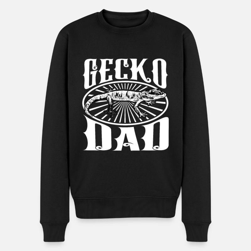Geckobesitzer - Gecko Papa - Männer Premium Bio Pullover - Schwarz
