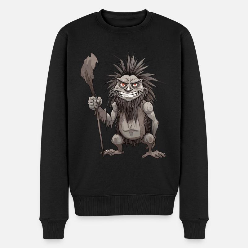 Monstre mythique - Monstre cryptide - Drôle - Pull Premium bio Homme - noir