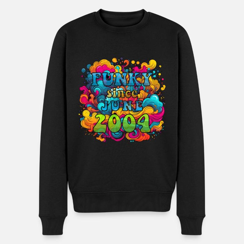Funky Birthday: Juin 2004 - Psychadelic - Pull Premium bio Homme - noir