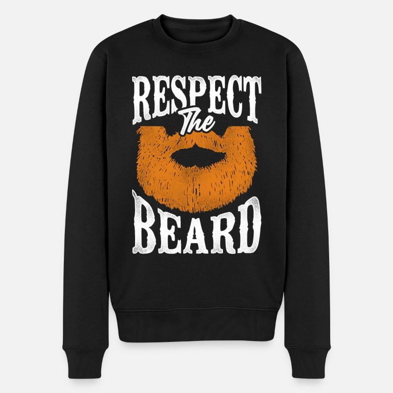 Beard Lover Bearded Man Ginger - Männer Premium Bio Pullover - Schwarz