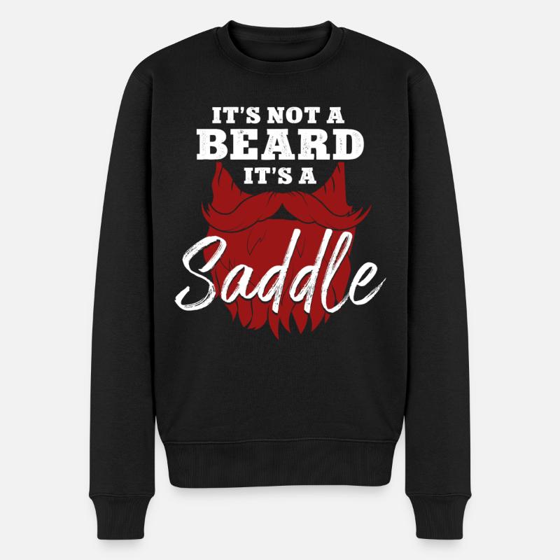 Beard Lover Bearded Man Ginger - Männer Premium Bio Pullover - Schwarz