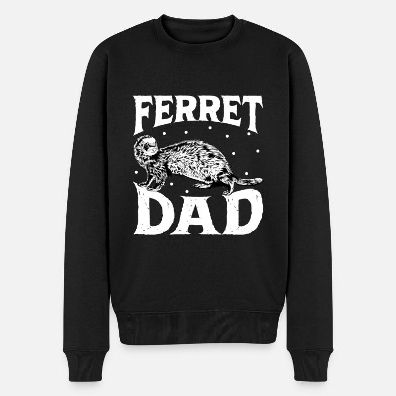 Fritter ejer - ilder far - Økologisk premium-sweatshirt til mænd - sort