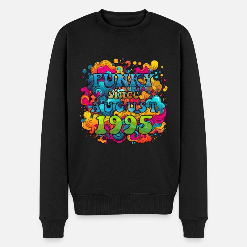 Funky Birthday: Août 1995 - Psychadelic - Pull Premium bio Homme - noir
