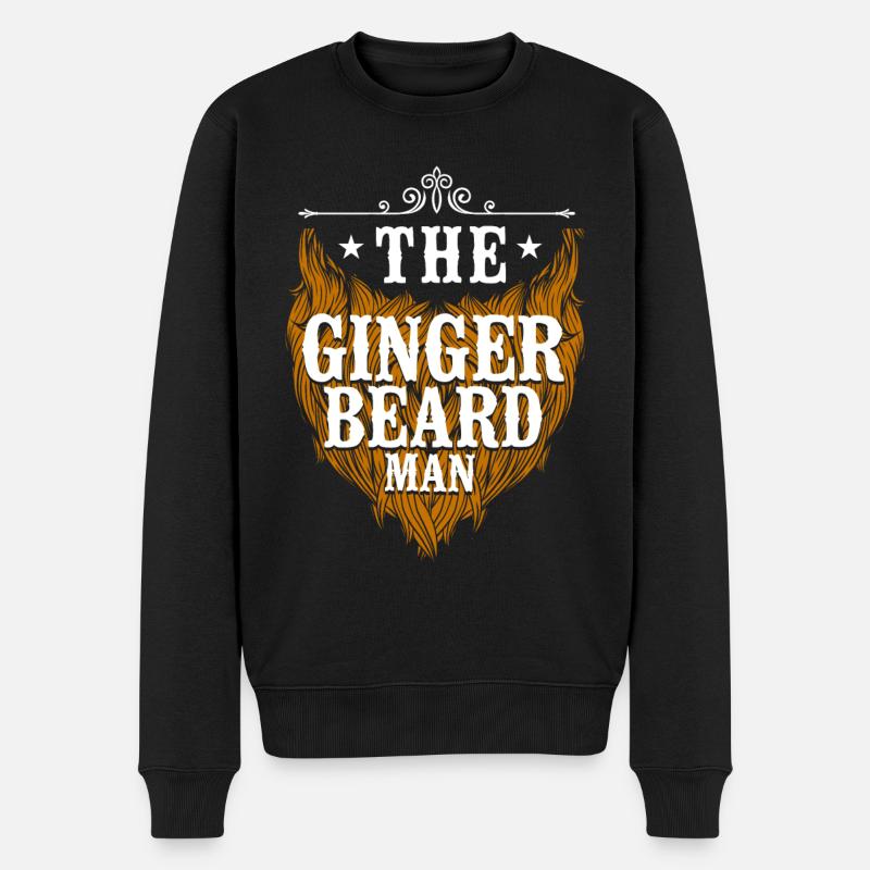 Beard Lover Bearded Man Ginger - Männer Premium Bio Pullover - Schwarz