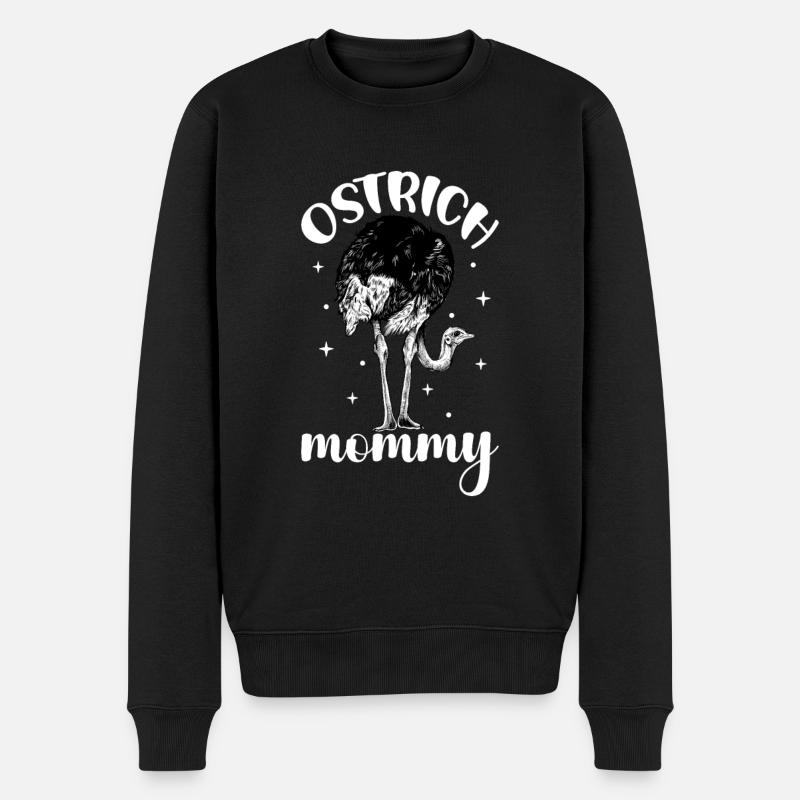 Straußenbesitzer - Straußen Mama - Männer Premium Bio Pullover - Schwarz