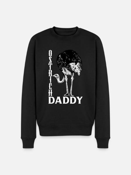 Ostrich owner - Ostrich dad - Men's Premium Organic Jumper - black