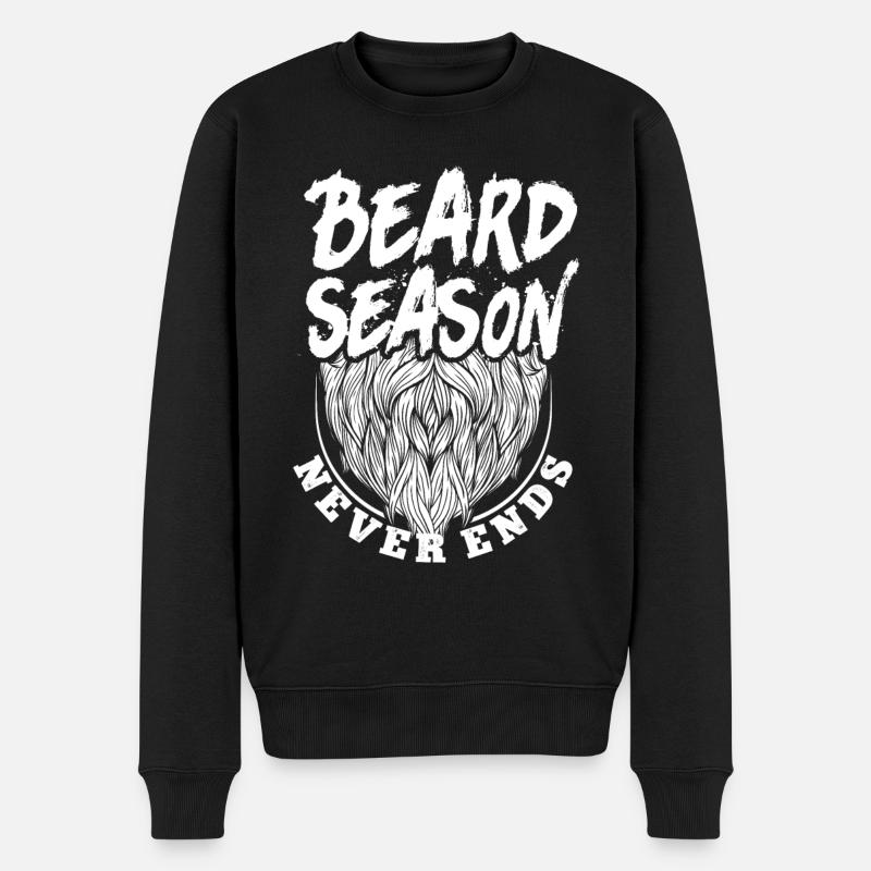 Beard Lover Bearded Man Beard - Männer Premium Bio Pullover - Schwarz
