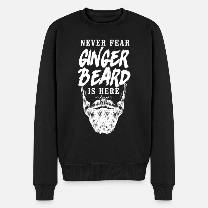 Beard Lover Bearded Man Ginger - Männer Premium Bio Pullover - Schwarz