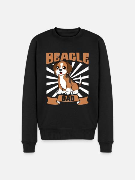 Beagle Dad - Beagle - Men's Premium Organic Jumper - black