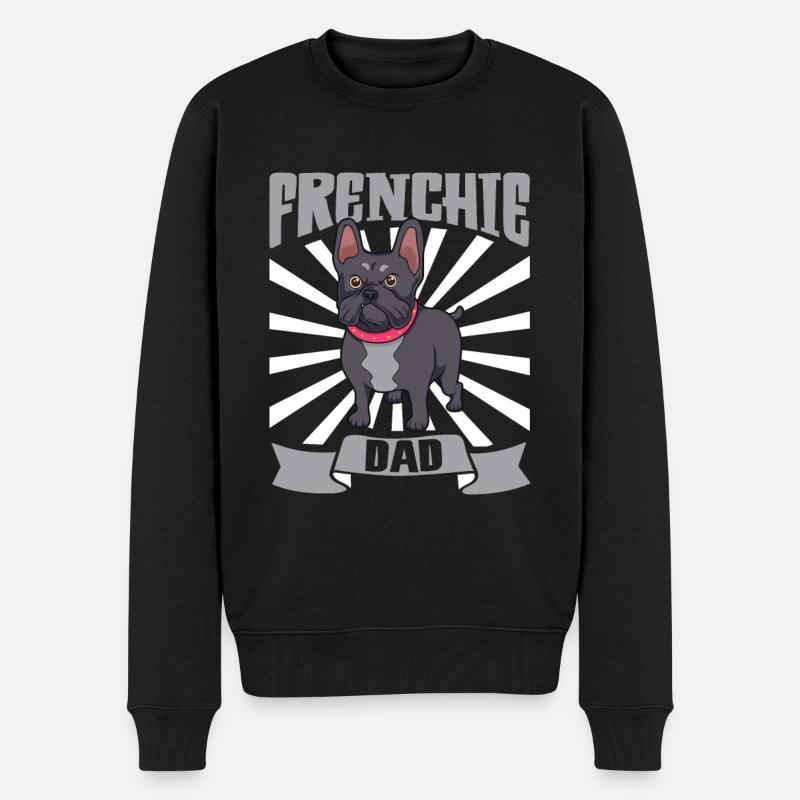 Frenchie Dad - Bouledogue français - Pull Premium bio Homme - noir