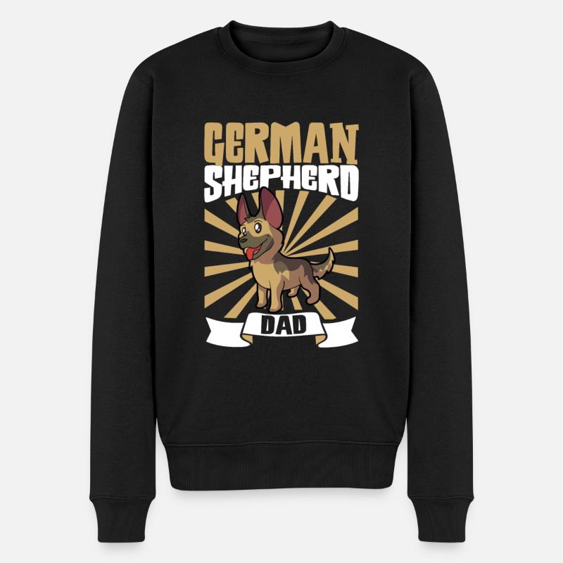 Papa berger allemand - Schäferhund - Pull Premium bio Homme - noir