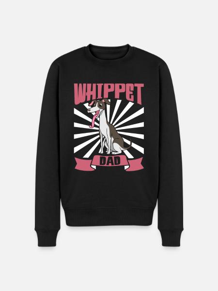 Whippet Dad - Whippet - Men's Premium Organic Jumper - black