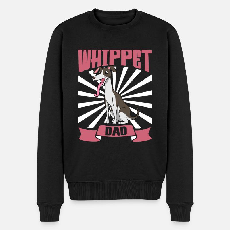 Whippet Dad - Whippet - Pull Premium bio Homme - noir
