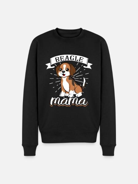 Beagle Mama - Beagle - Men's Premium Organic Jumper - black