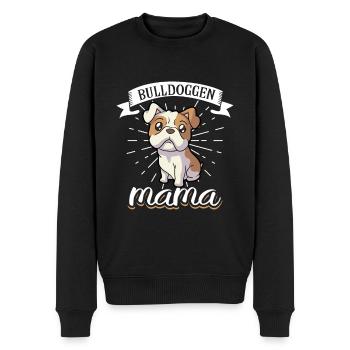 Bulldoggen Mama - Bulldogge - Männer Premium Bio Pullover - Schwarz - Vorne - Nico (187cm)