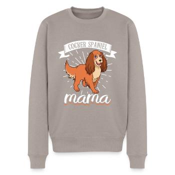 Cocker Spaniel Mama - Cocker Spaniel - Pull Premium bio Homme - taupe - Devant - Nico (187cm)
