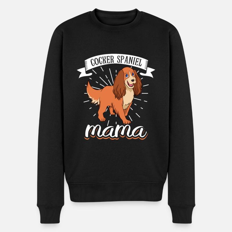 Cocker Spaniel Mama - Cocker Spaniel - Männer Premium Bio Pullover - Schwarz