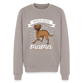 Rhodesian Ridgeback Mom - Rhodesian Ridgeback - Men's Premium Organic Jumper - taupe - Front - Nico (187cm)