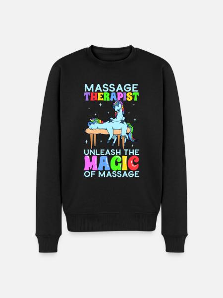Unleash the Magic - Massage - Men's Premium Organic Jumper - black