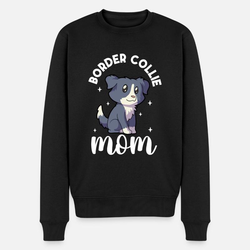 Border Collie Maman - Border Collie - Pull Premium bio Homme - noir