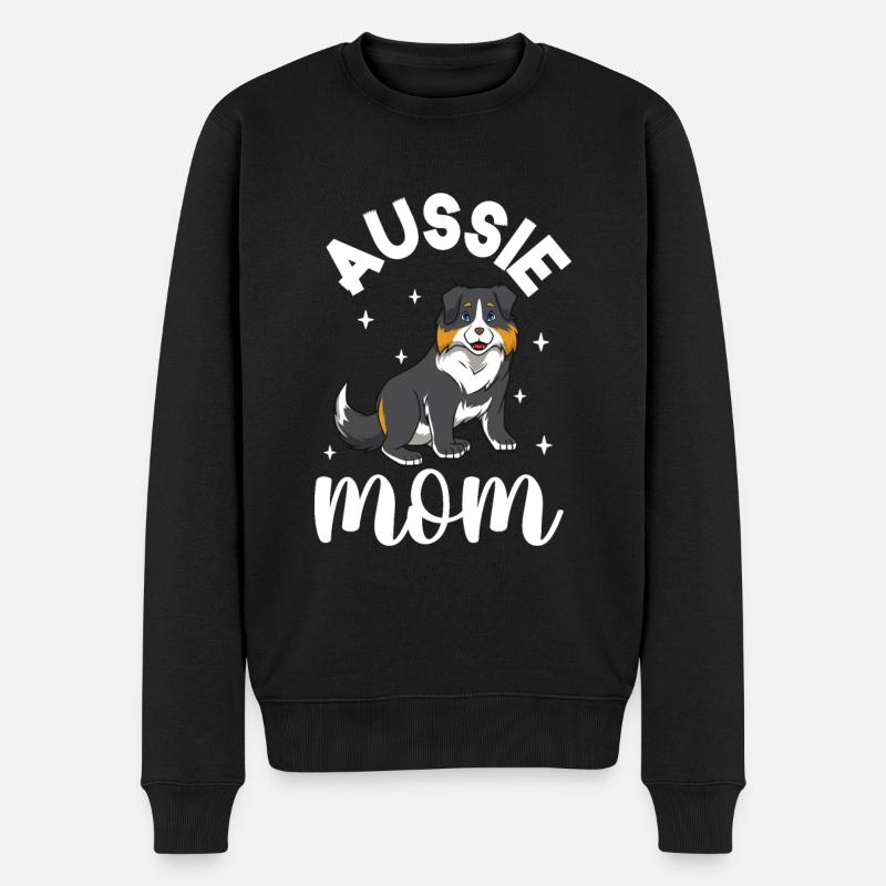 Aussie Mom - Berger australien - Pull Premium bio Homme - noir