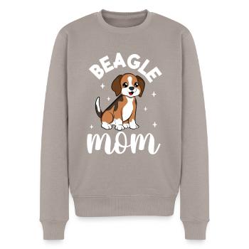 Maman Beagle - Beagle - Pull Premium bio Homme - taupe - Devant - Nico (187cm)