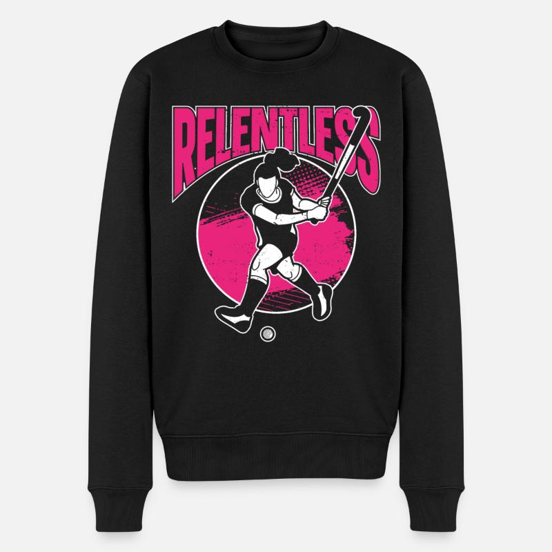 Hockey sur gazon aquarelle implacable - Pull Premium bio Homme - noir