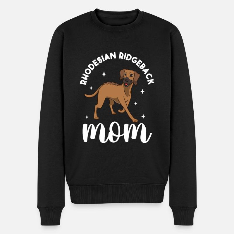 Rhodesian Ridgeback Mom - Rhodesian Ridgeback - Männer Premium Bio Pullover - Schwarz