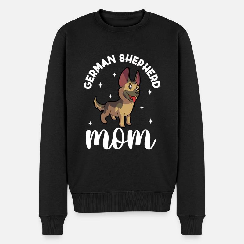 German Shepherd Mom - Schäferhund - Men's Premium Organic Jumper - black