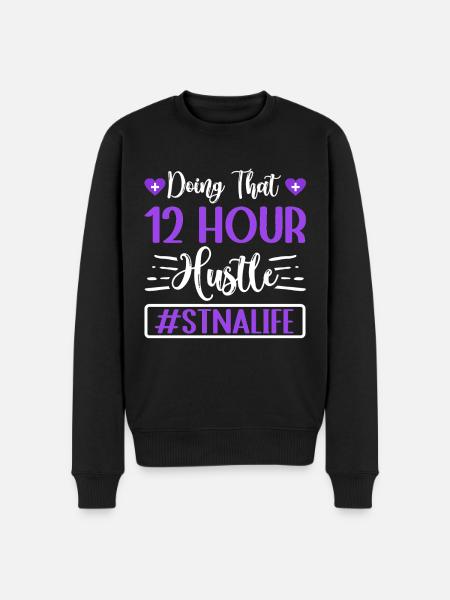 So 12 hours - state-tested - Men's Premium Organic Jumper - black