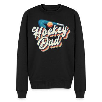 Field Hockey Dad Retro Hockey Dad - Männer Premium Bio Pullover - Schwarz - Vorne - Nico (187cm)