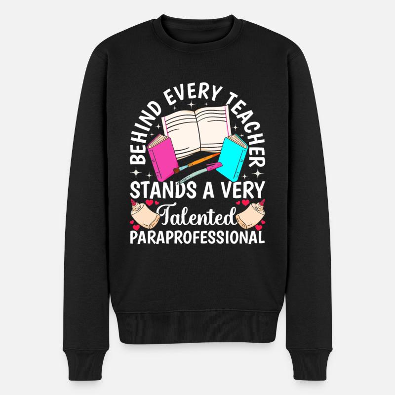 Funny Talented Para Teacher - Men's Premium Organic Jumper - black