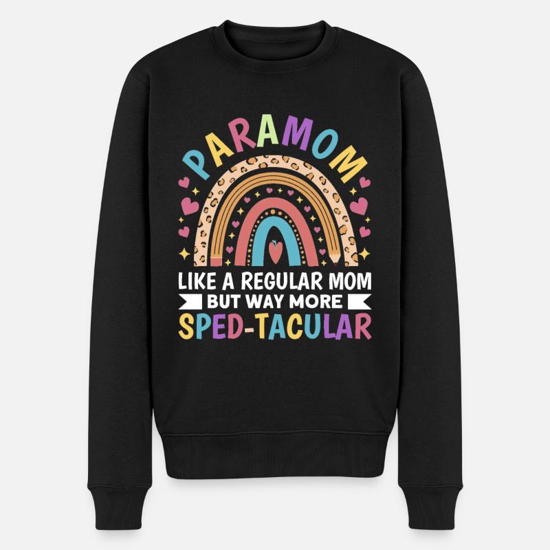 Funny Para Teacher Paraprofessional - Men's Premium Organic Jumper - black