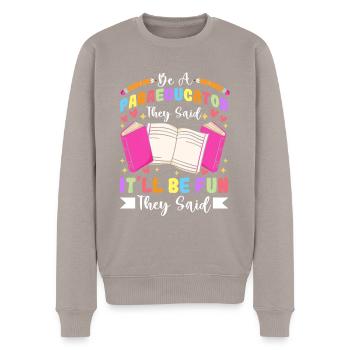 Para Paraprofessional Paraeducator Sped Teacher - Men's Premium Organic Jumper - taupe - Front - Nico (187cm)