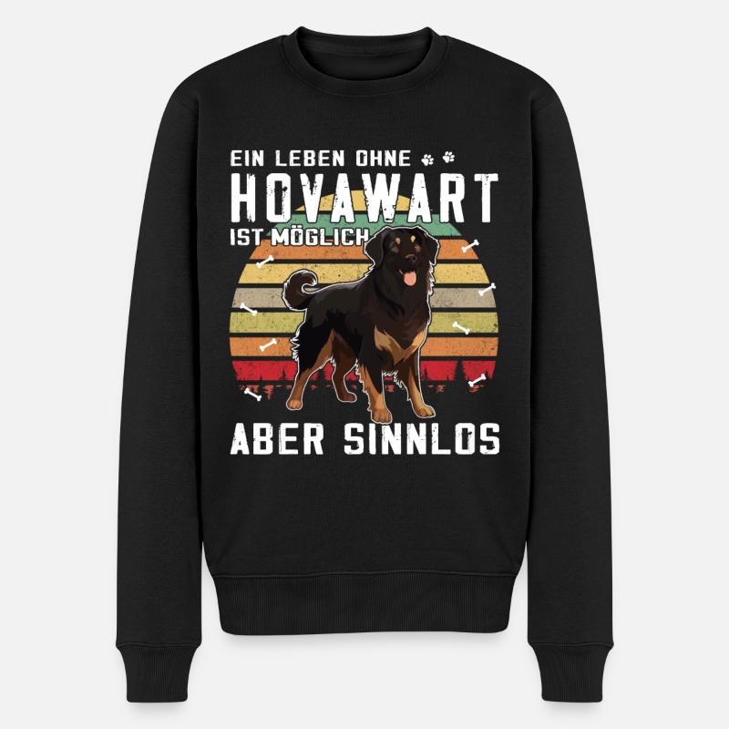 Ein Leben ohne Hovawart ist Sinnlos - Bauernhund - Männer Premium Bio Pullover - Schwarz