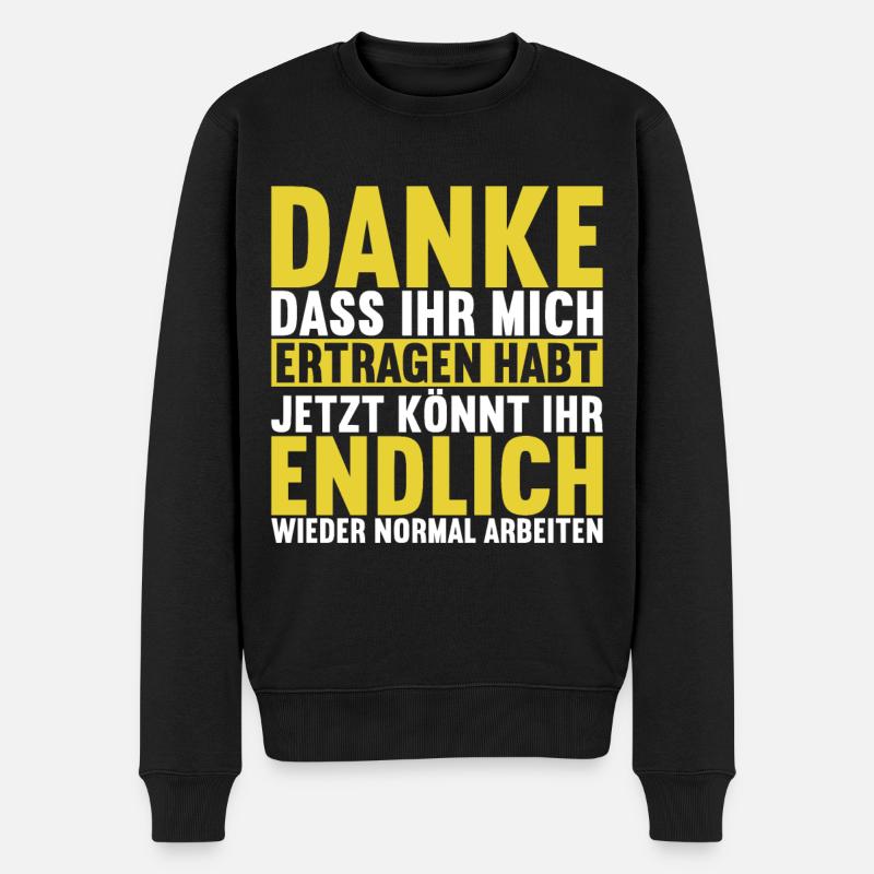 Abschiedsgeschenk Kollege Jobwechsel - Männer Premium Bio Pullover - Schwarz